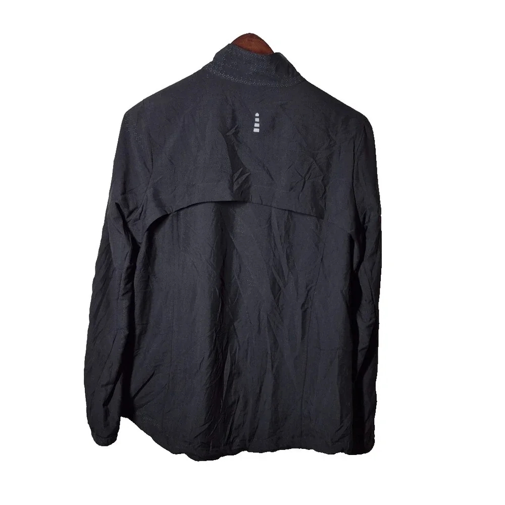 Lands End Jacket Womens Black Med 10-12‎ Long Sleeve Mock Neck Full Zip